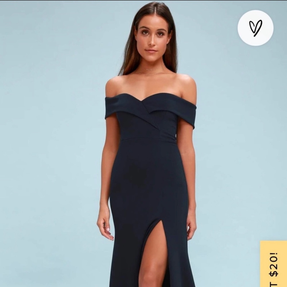 Lulus Song of love off the shoulder maxi dress